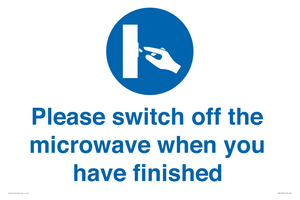 Please switch off the microwave when you have finished